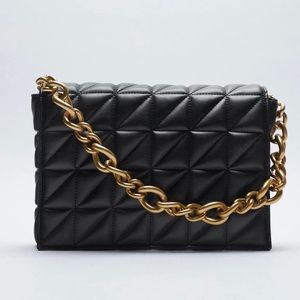 Zara chain quilted bag